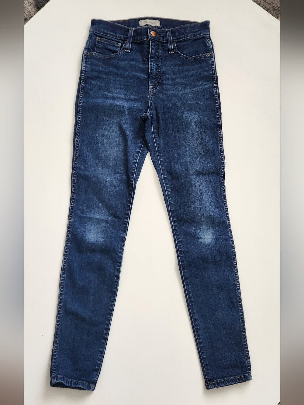 Madewell 10" High-Rise Skinny Jeans Size 26 Dark Wash Stretch Denim